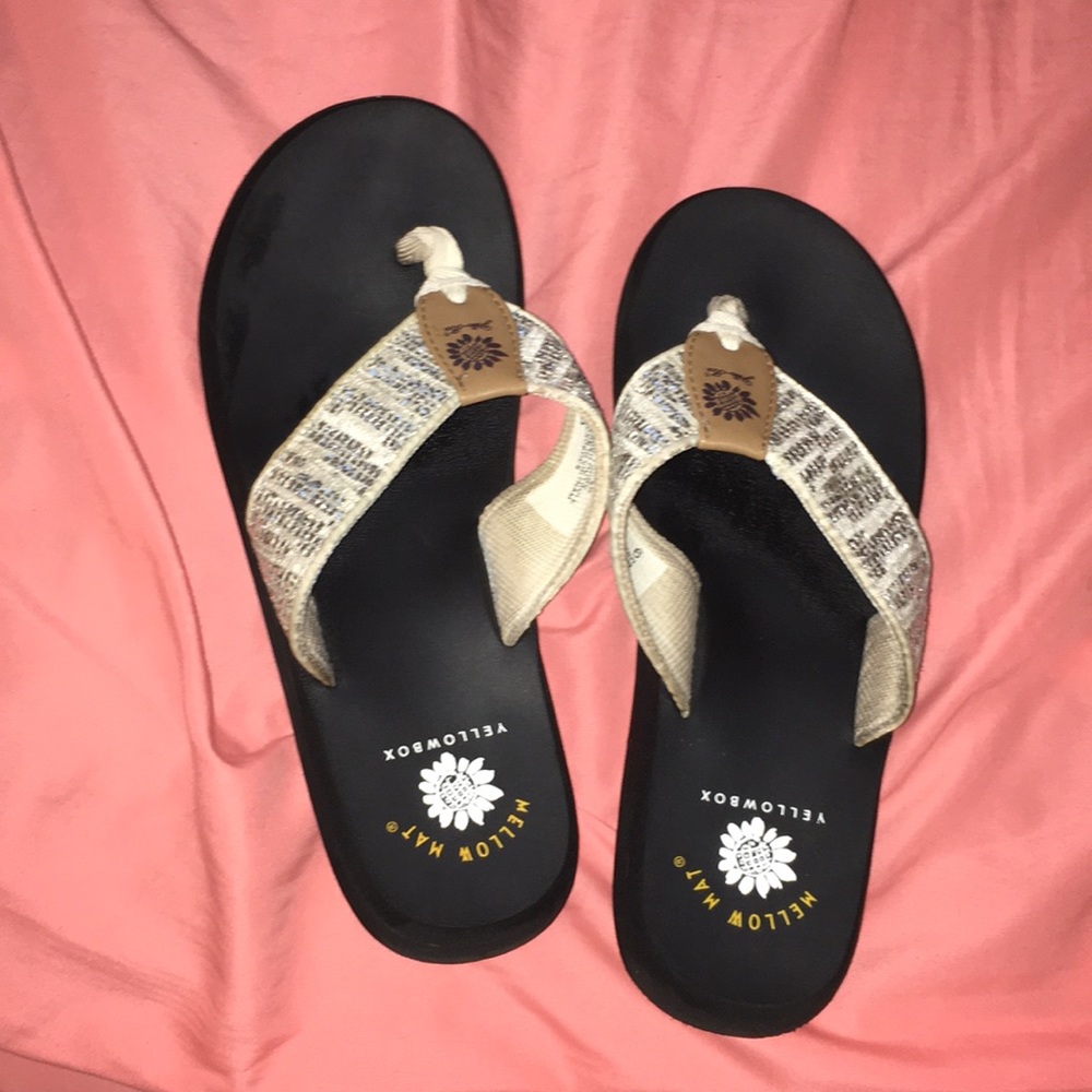 Black and White Flip Flops